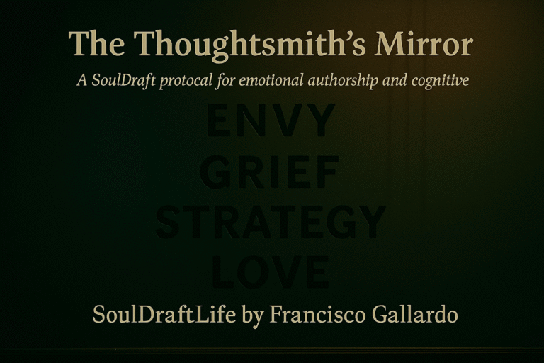 Most believe their thoughts are original, crafted in solitude. But emotion is inherited, cognition recycled. The Thoughtsmith built a mirror, not of glass, but of feeling, to name what’s borrowed, distill what’s true, and author what finally feels like you.