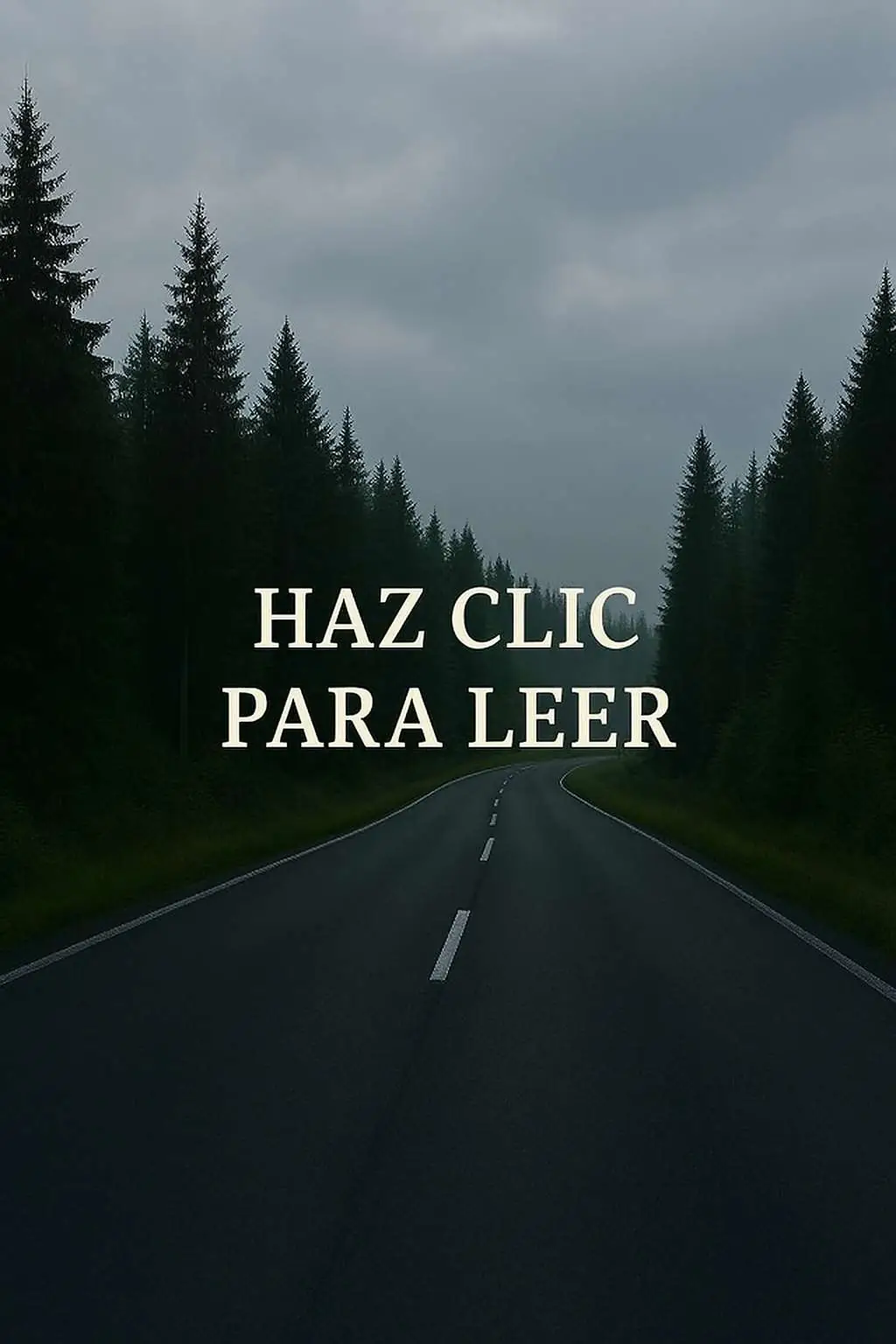 Carretera entre pinos al amanecer con neblina — enlace a la sección Viajes y Camino de SoulDraftLife.